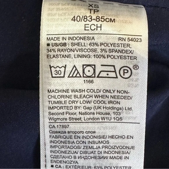 Banana Republic Plaid Shift Dress Blue White Short Sleeve Office Career Work - Picture 7 of 7